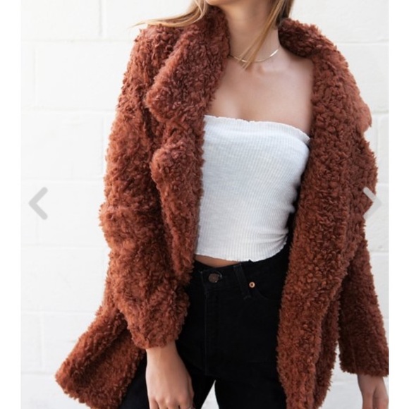 Urban Outfitters Jackets & Blazers - Brown furry coat